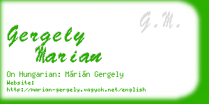 gergely marian business card